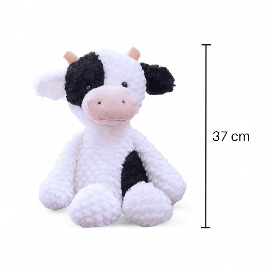 Peluche mucca nera e bianca