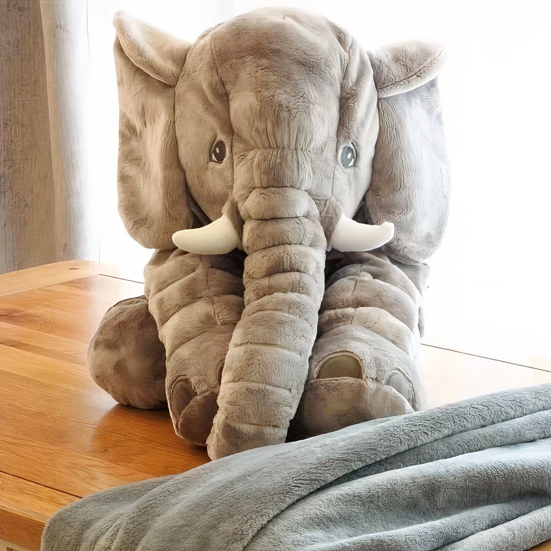 Peluche elefante grigio morbido 40 cm