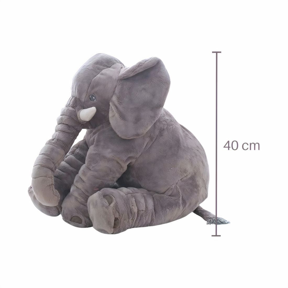 Peluche elefante grigio morbido 40 cm