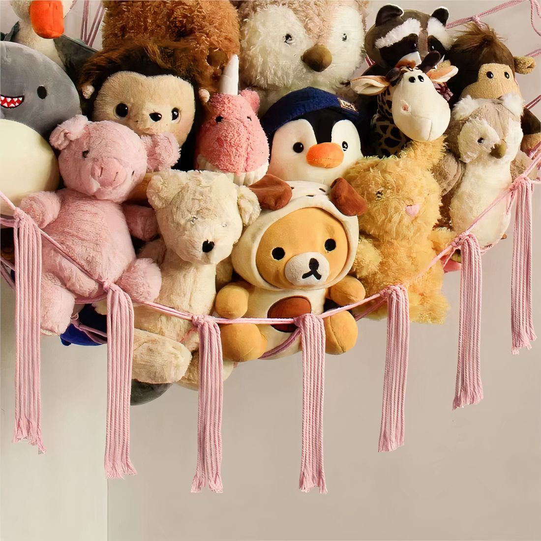 Amaca a rete sospesa per peluche