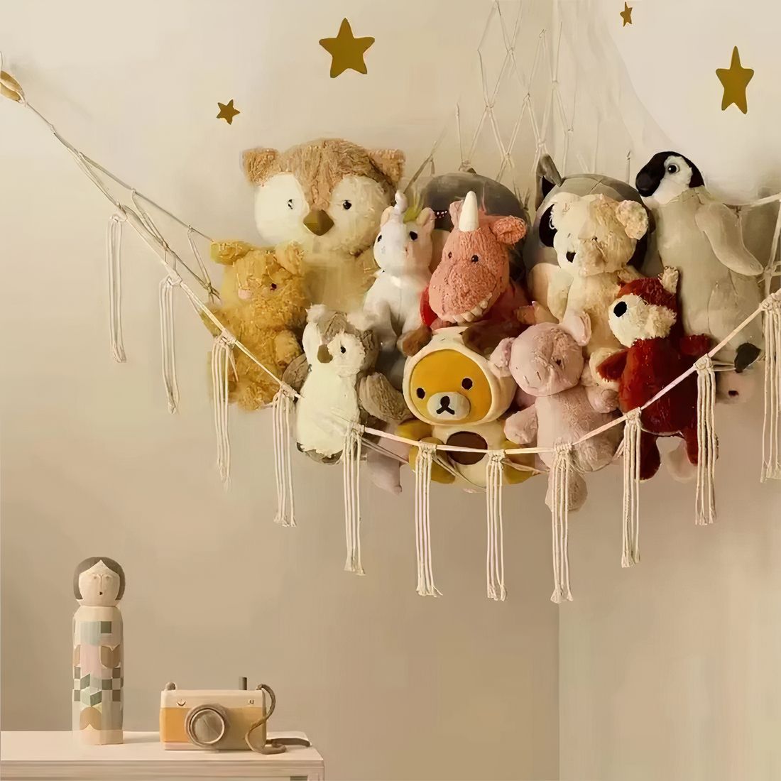 Amaca a rete sospesa per peluche