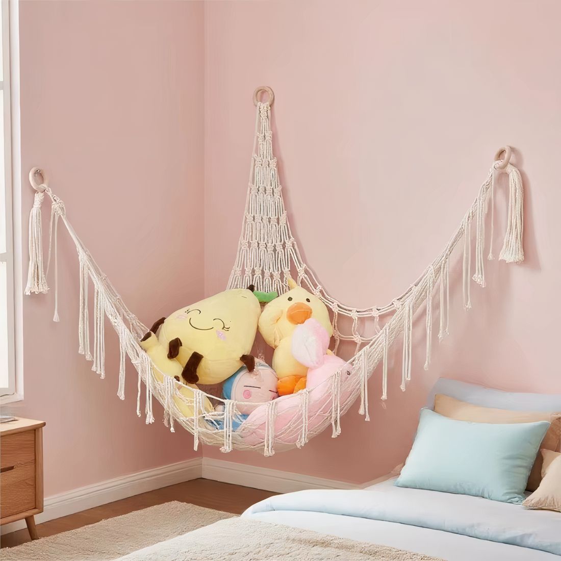 Amaca a rete sospesa per peluche