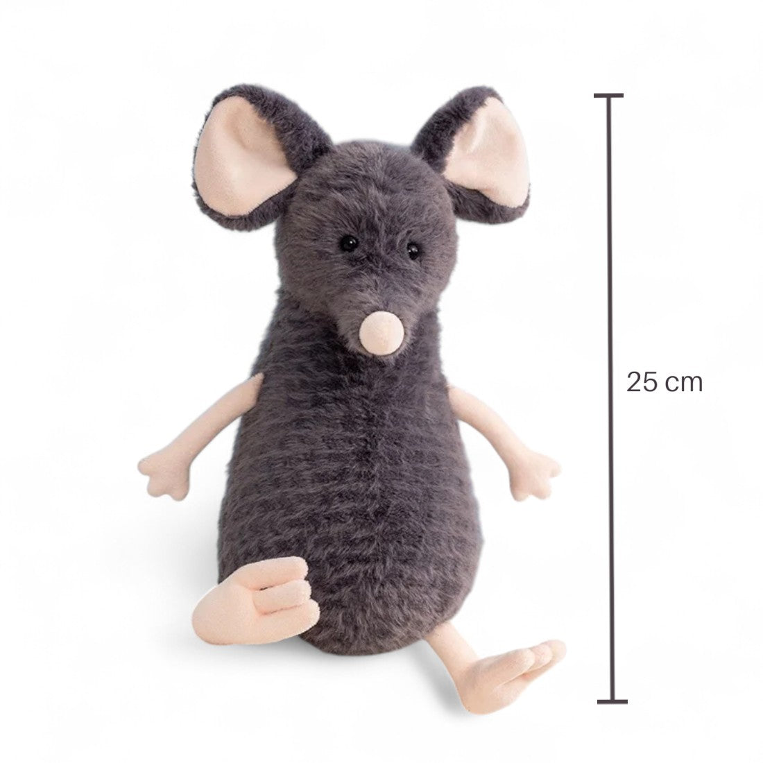 Peluche topo grigio esploratore
