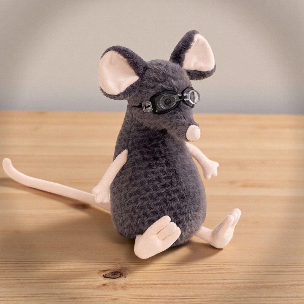 Peluche topo grigio esploratore