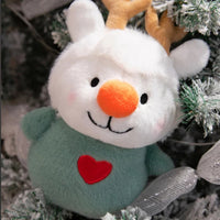 Peluche di Natale duo renna pupazzo di neve