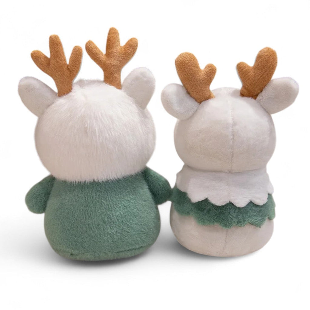 Peluche di Natale duo renna pupazzo di neve
