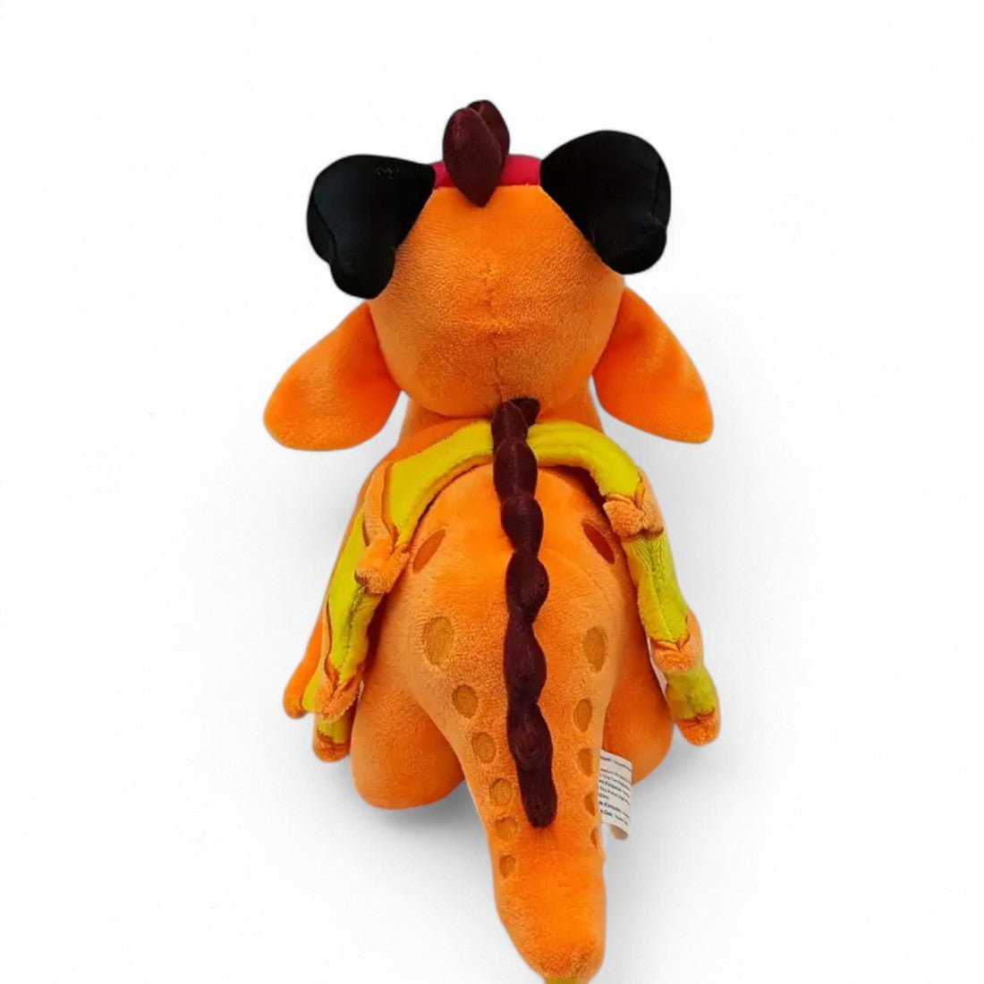 Peluche drago fatato arancione fiammeggiante
