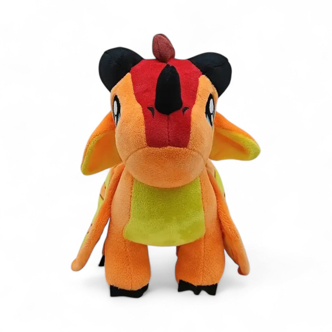 Peluche drago fatato arancione fiammeggiante