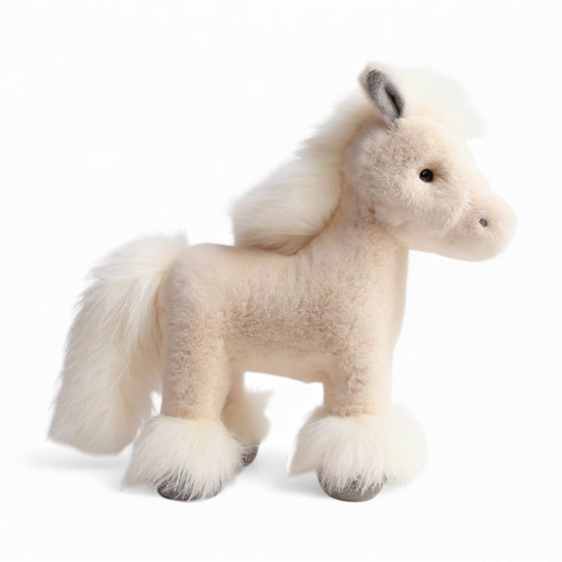 Cavallo di peluche morbido con criniera setosa