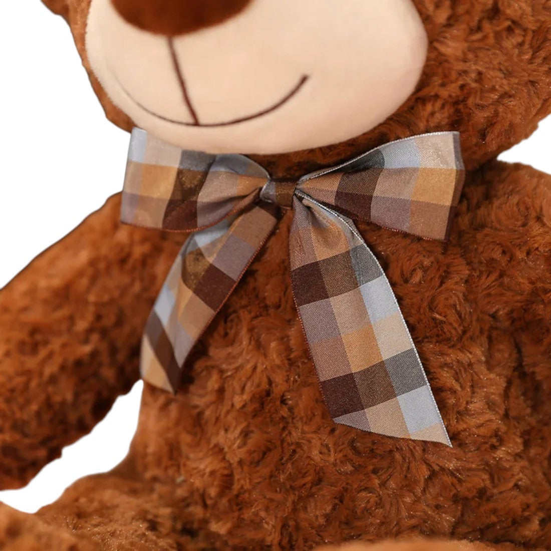 Peluche orso riccio tradizionale con fiocco retrò