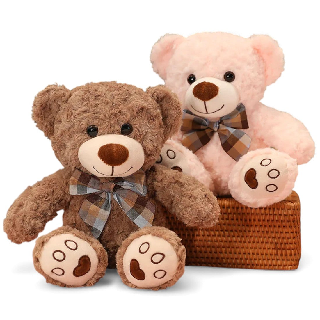 Peluche orso riccio tradizionale con fiocco retrò