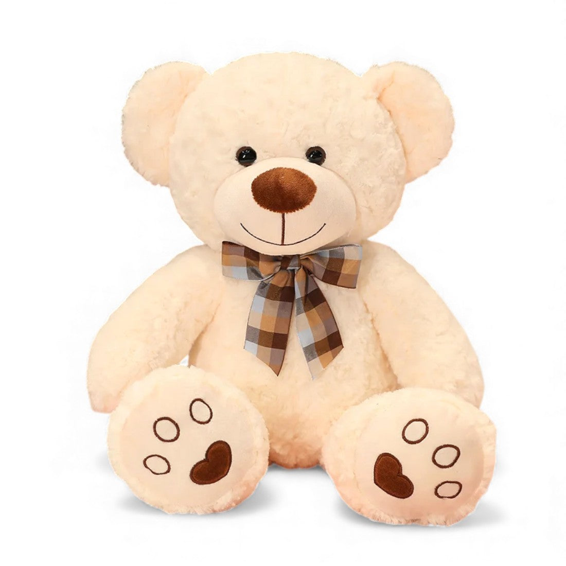 Peluche orso riccio tradizionale con fiocco retrò