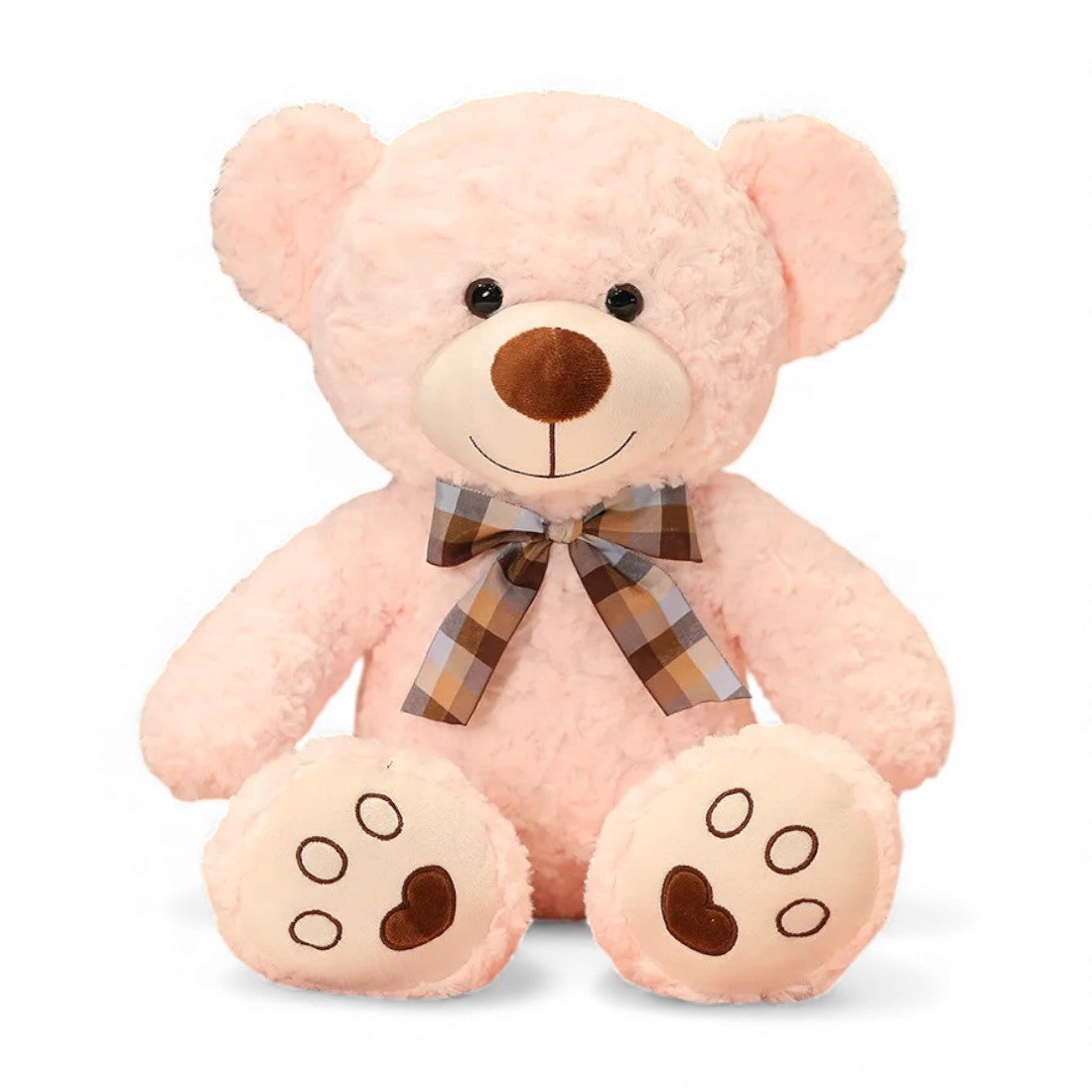 Peluche orso riccio tradizionale con fiocco retrò