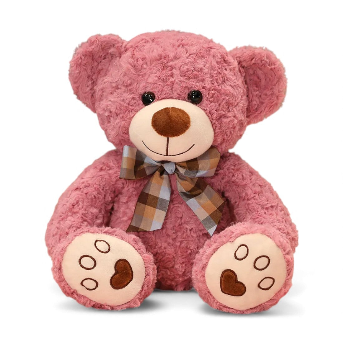 Peluche orso riccio tradizionale con fiocco retrò