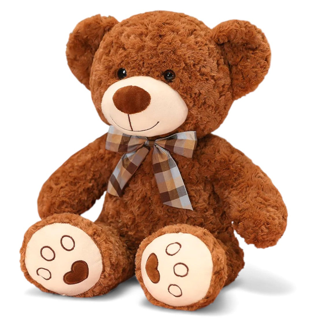 Peluche orso riccio tradizionale con fiocco retrò
