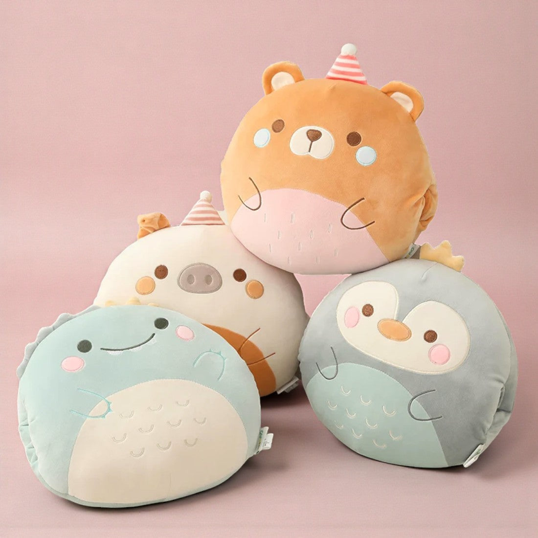 Peluche cuscino rotondo stile Squishmallow