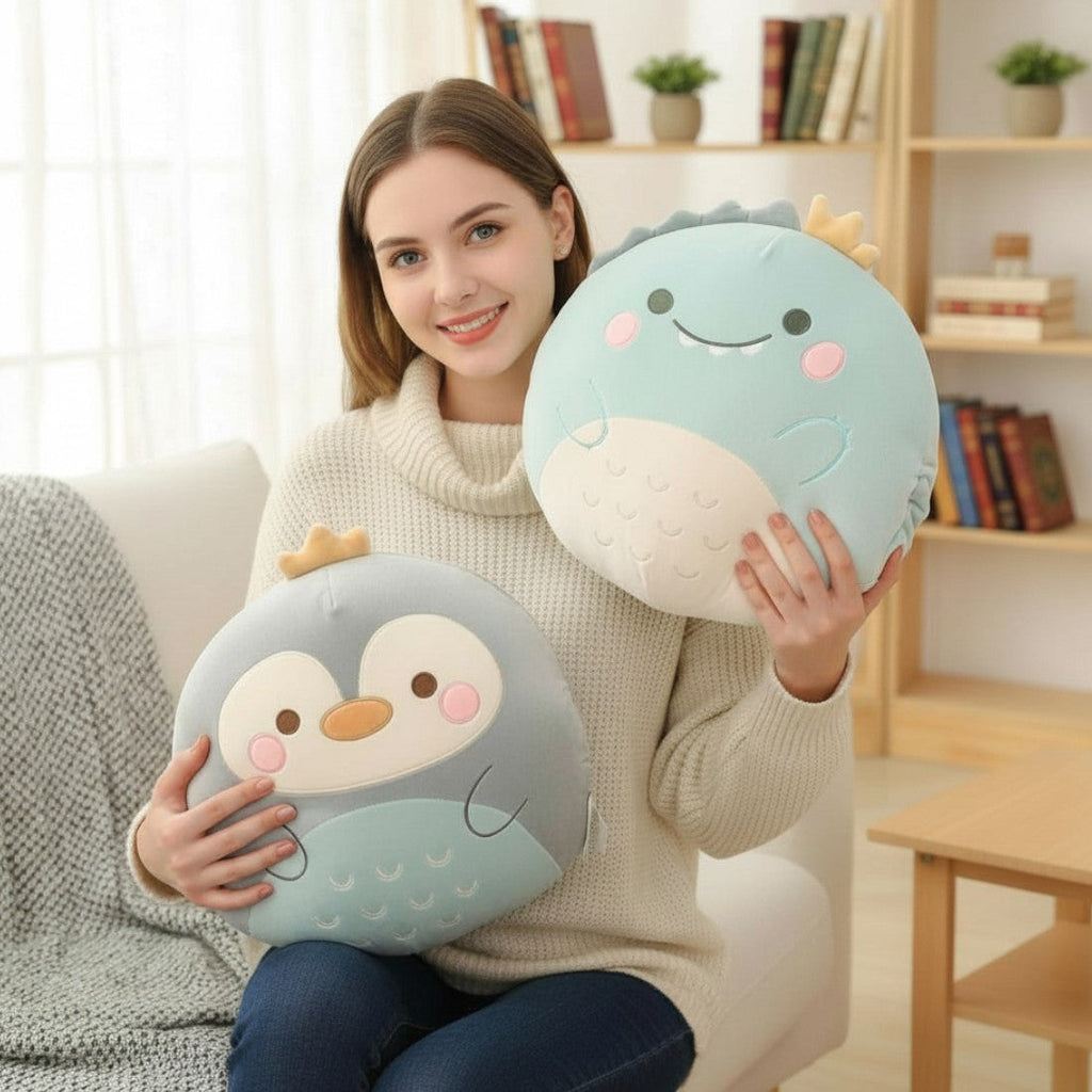 Peluche cuscino rotondo stile Squishmallow