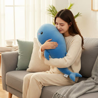 Peluche balena coccolona pastello rosa o blu