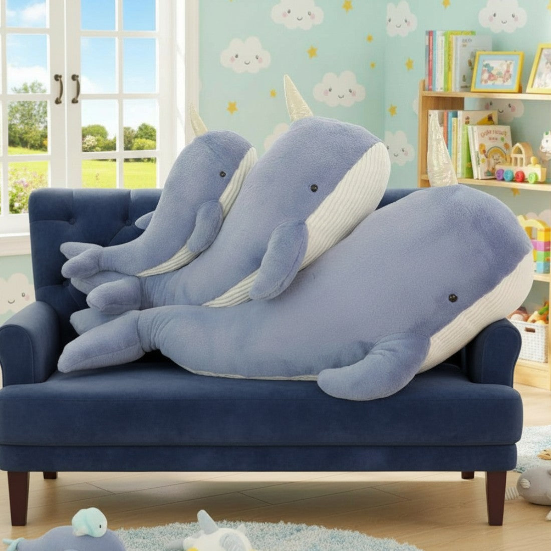 Peluche balena magica gigante