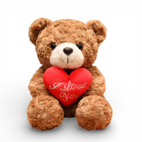 Peluche orso romantico con un cuore rosso