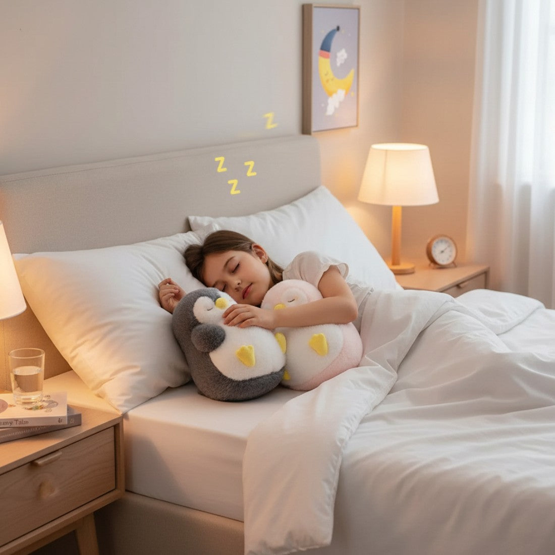 Peluche pinguino morbido addormentato