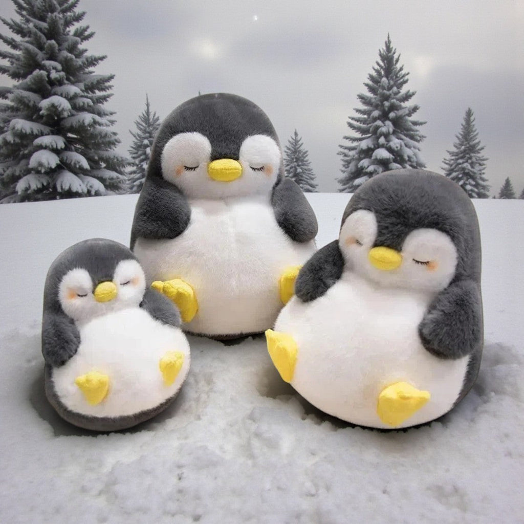 Peluche pinguino morbido addormentato