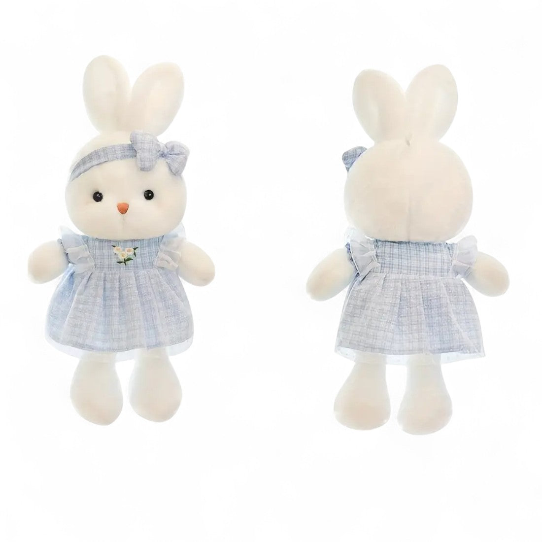 Adorabile peluche coniglio con vestitino a fiori