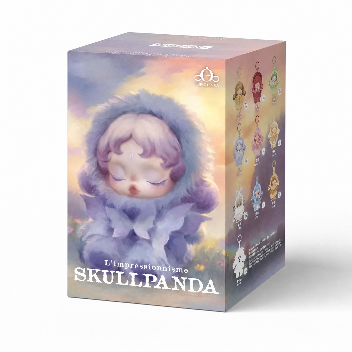 Blind Box Peluche Skullpanda Tema Floreale - Sfondo bianco frontale
