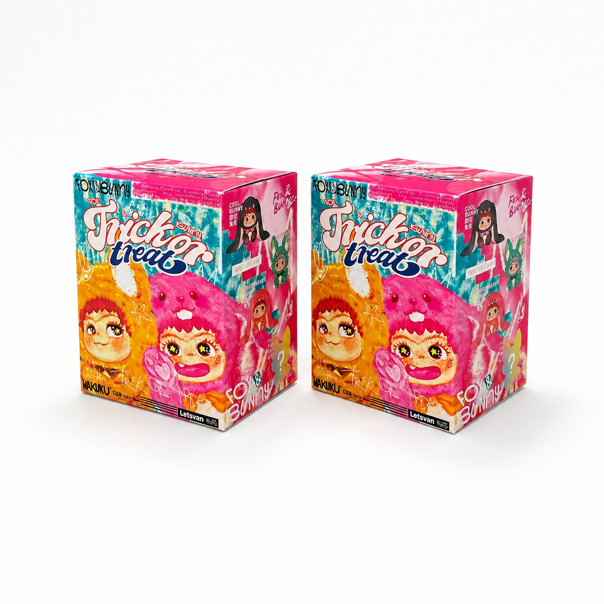 Blind Box Peluche Wakuku Fox & Bunny - Confezione da 2