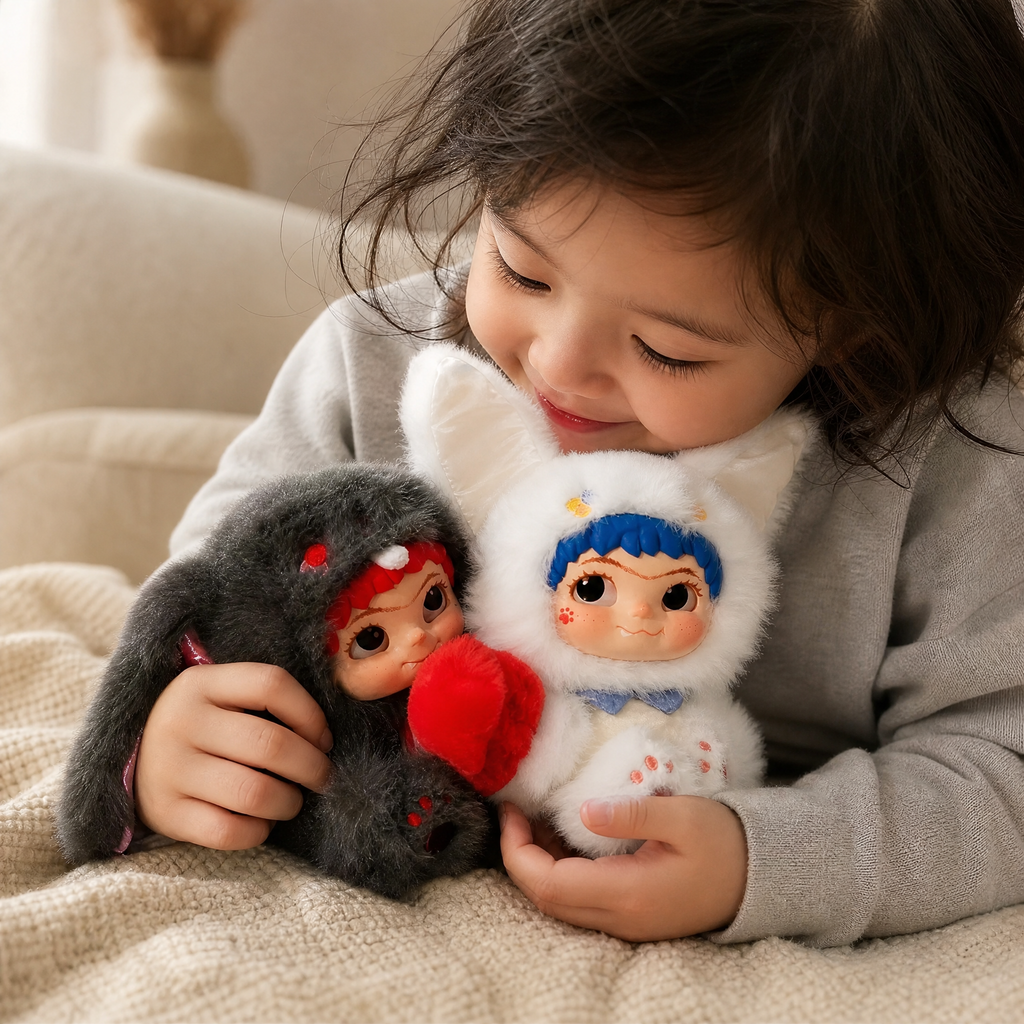 Blind Box Peluche Wakuku Fox & Bunny - Utilizzo cosy in interno