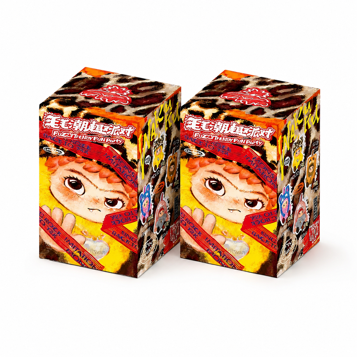 Blind Box Peluche Wakuku Fuzzy Fun Party - Confezione da 2