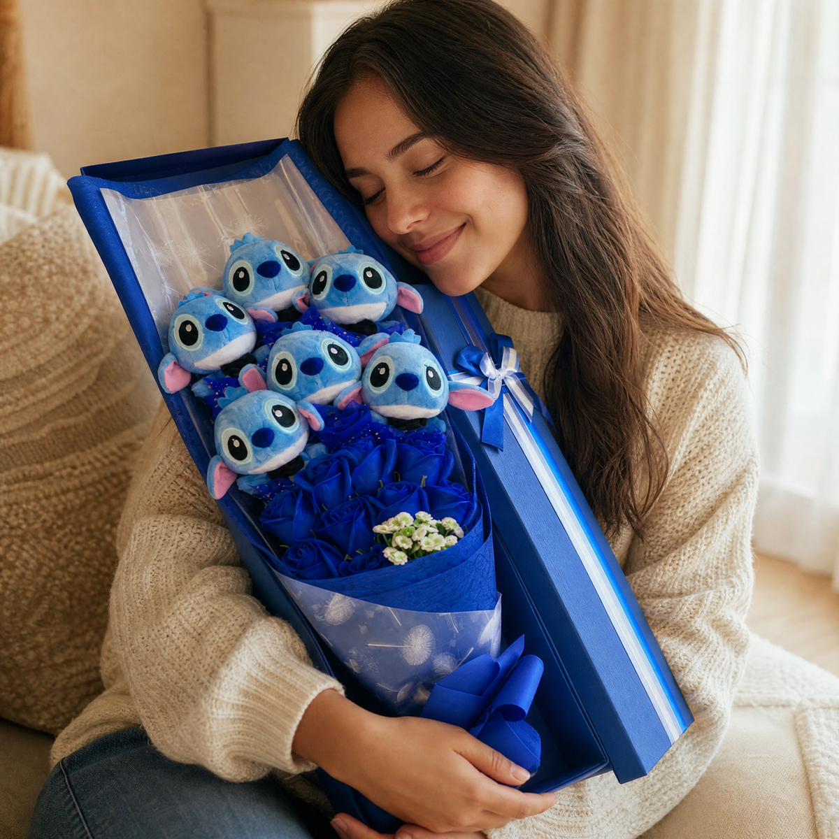 Bouquet Peluche Stitch Gentleman 6 Pezzi - Utilizzo cosy interno