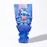 Bouquet di peluche Stitch I Love You - sfondo bianco frontale