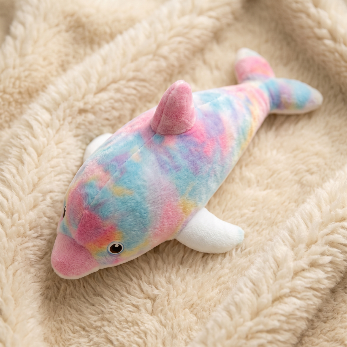 Peluche Delfino Arcobaleno - Dettaglio del materiale
