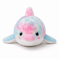Peluche Delfino Arcobaleno - Sfondo bianco frontale