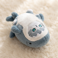 Peluche Gatto Travestito da Squalo Kawaii - dettaglio materiale