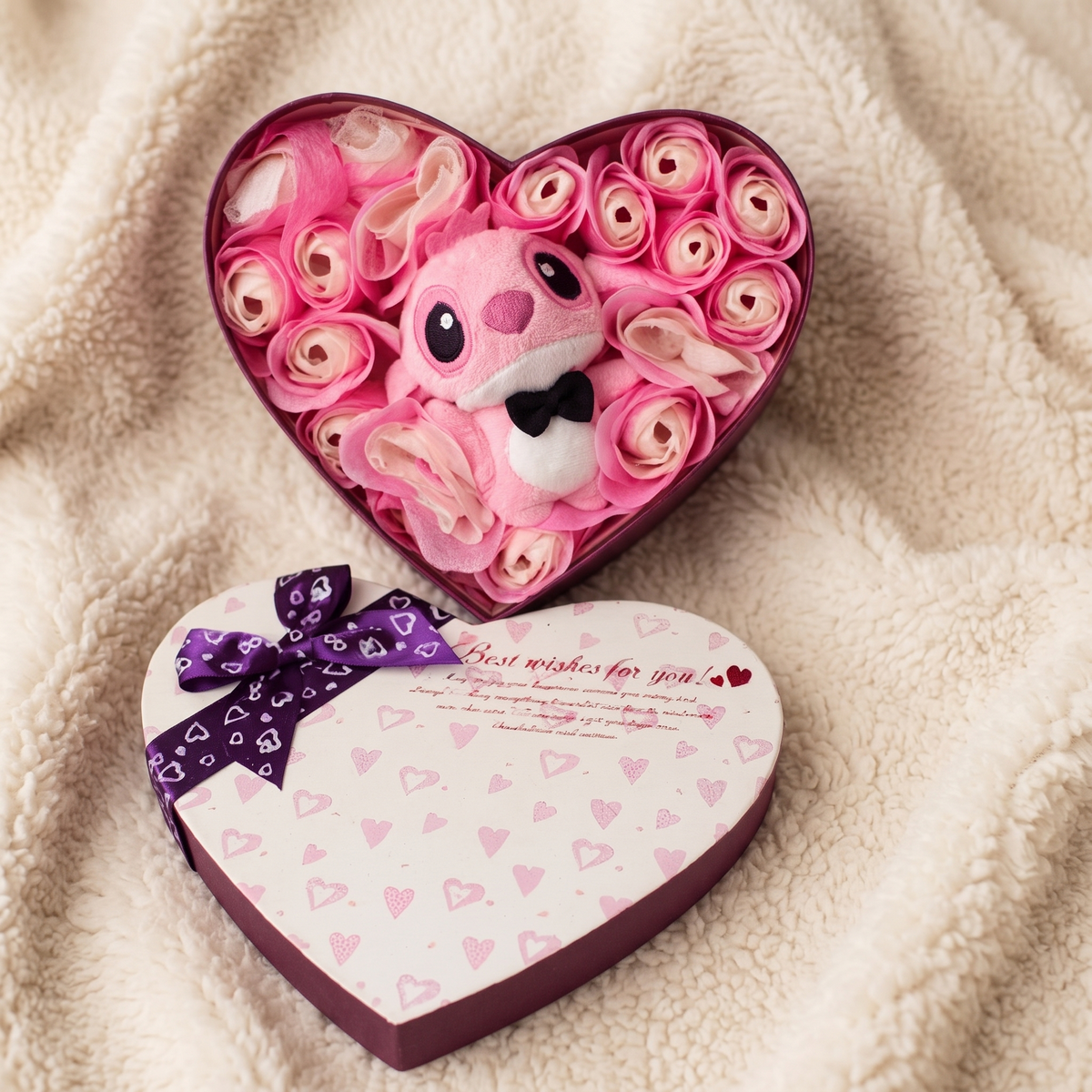 Cofanetto Peluche Angel San Valentino - Dettaglio materiale