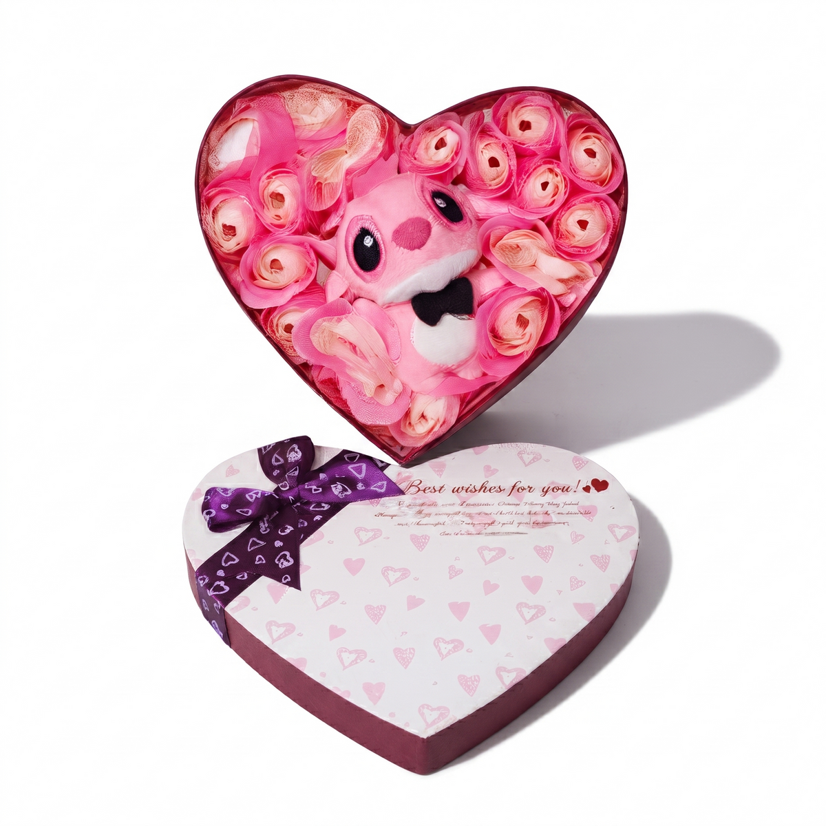 Cofanetto Peluche Angel San Valentino - sfondo bianco frontale