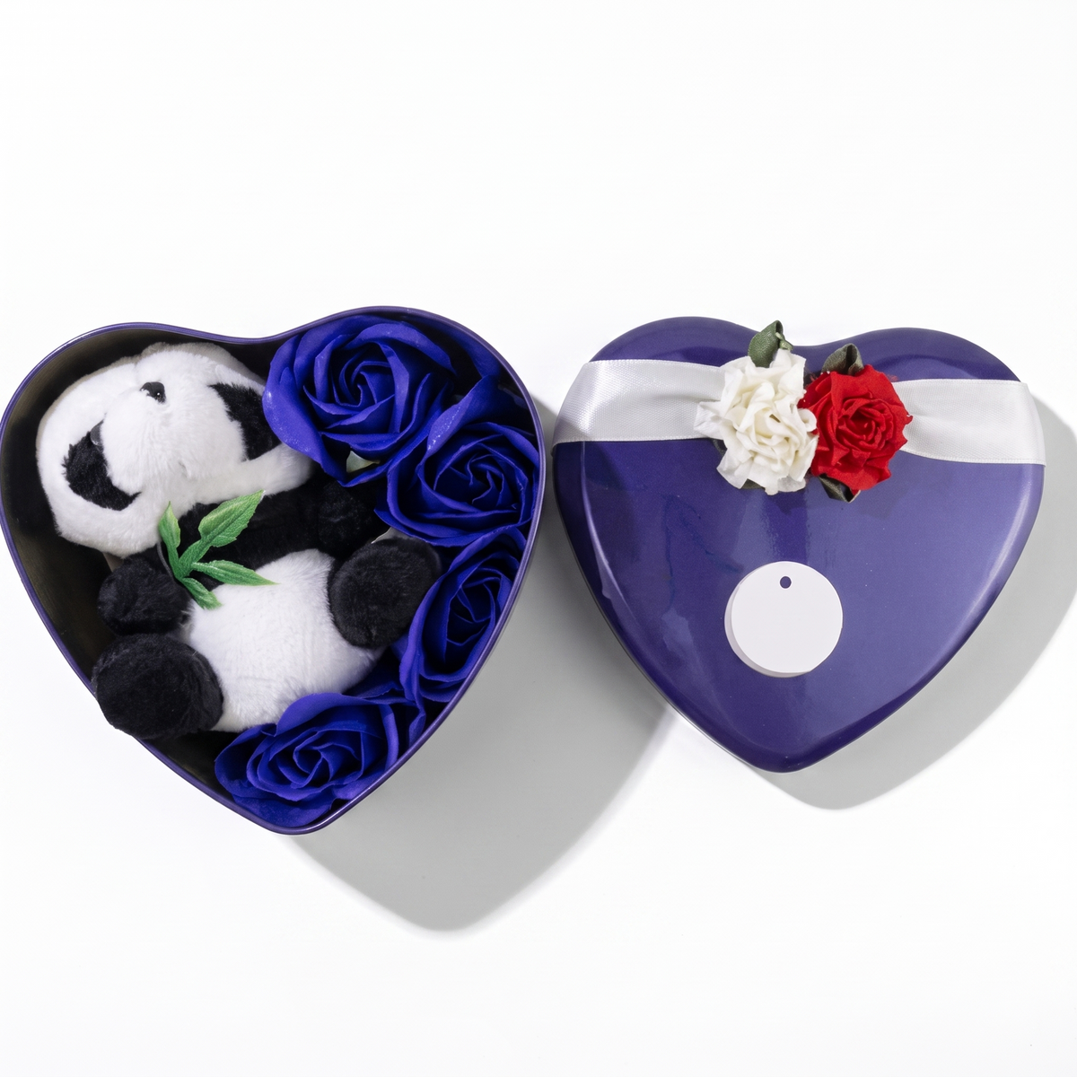 Cofanetto Peluche Stitch Cuore San Valentino - sfondo bianco frontale