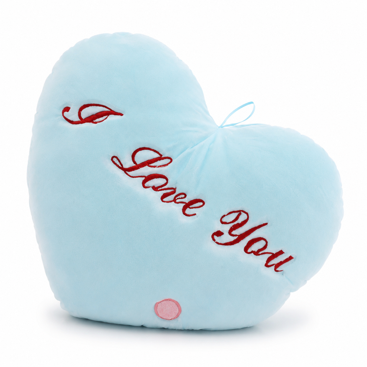 Cuscino luminoso cuore I Love You - Blu