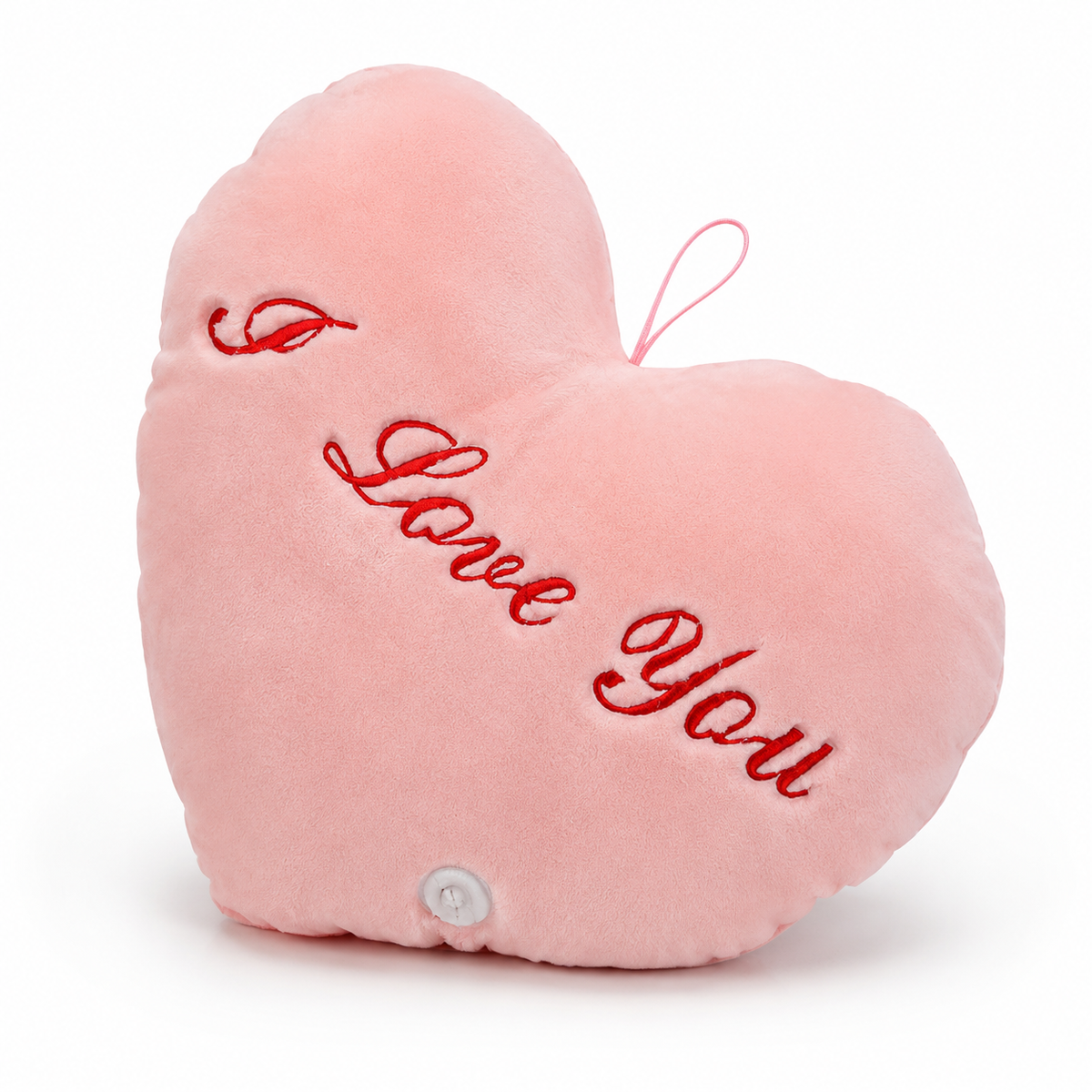 Cuscino luminoso cuore I Love You - Rosa