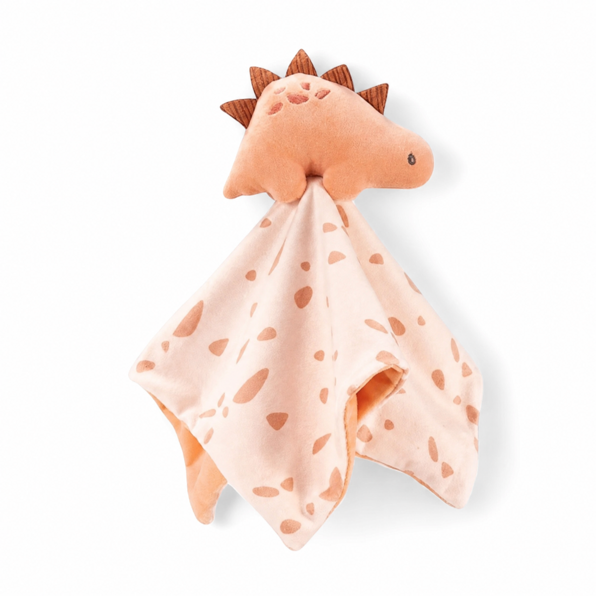 Doudou Dinosauro Pesca a Pois per Bebè - Sfondo bianco frontale