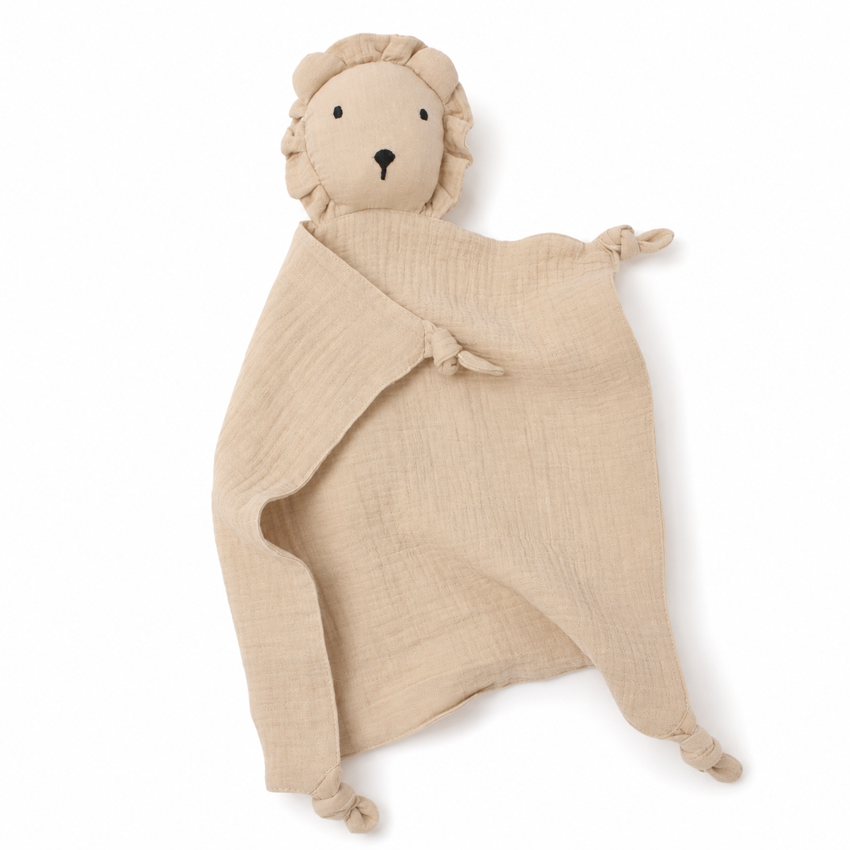 Doudou Leone in Mussola Doppia Garza - Beige