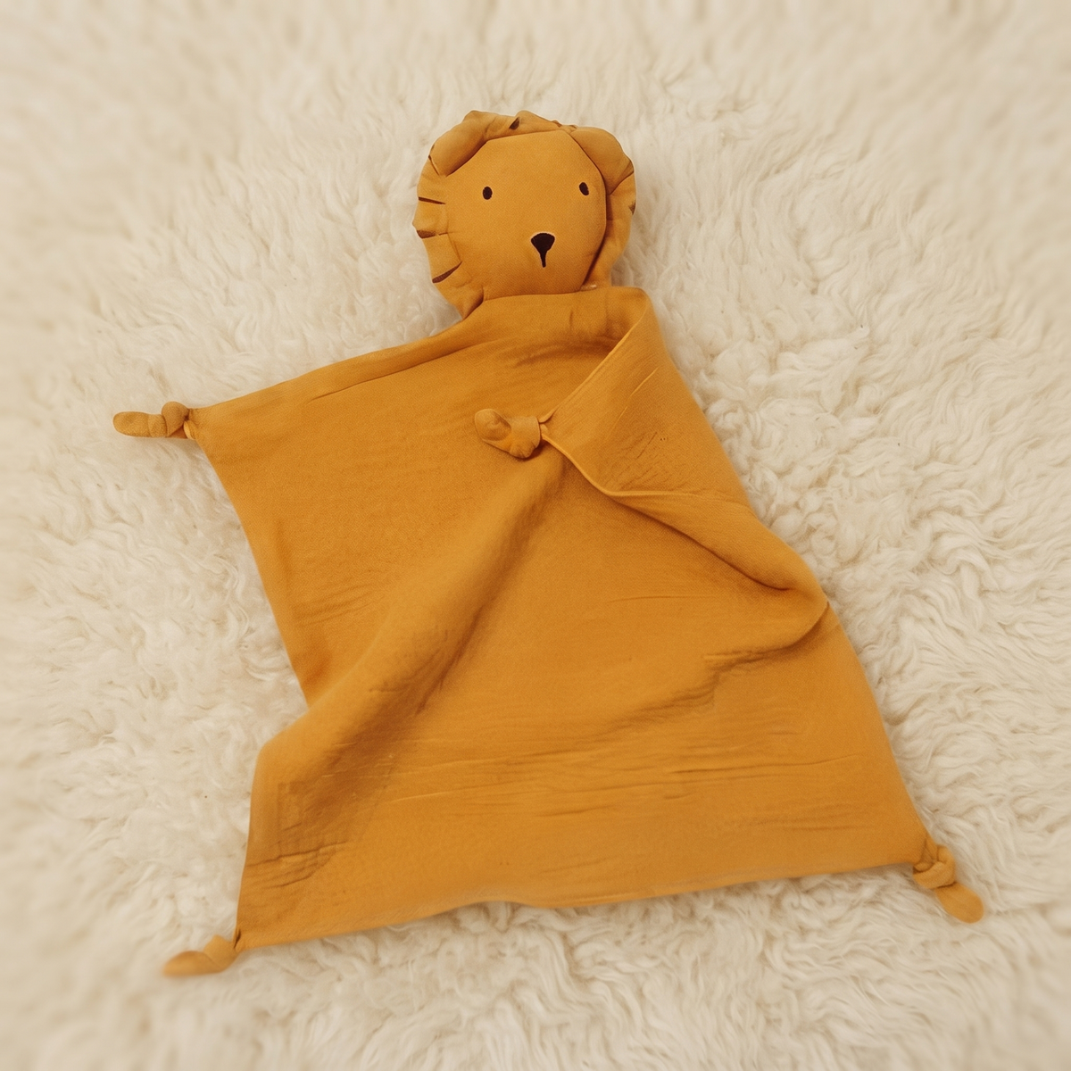 Doudou Leone in Mussola Doppia Garza - Dettaglio del materiale