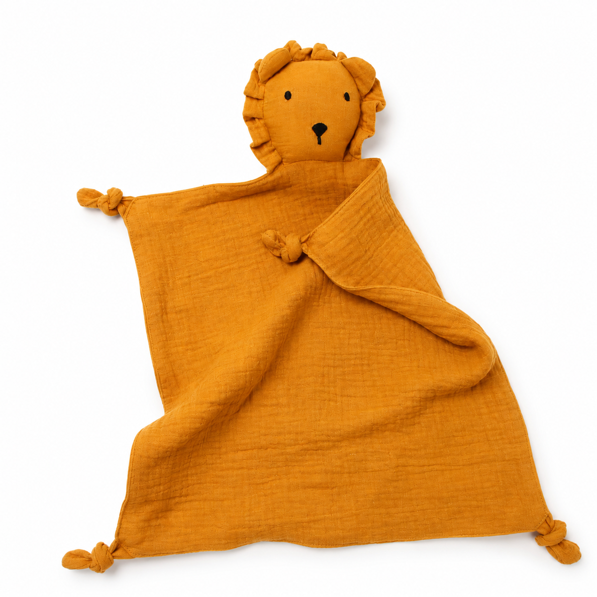 Doudou Leone in Mussola Doppia Garza - Arancione