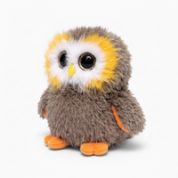 Peluche Gufo Soffice dai Grandi Occhi - Sfondo bianco angolato