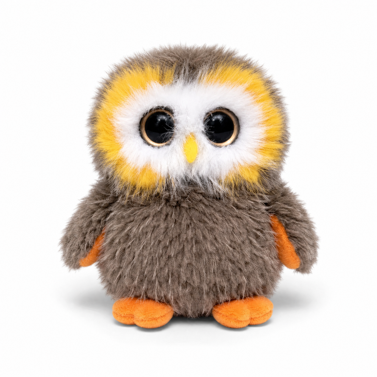 Peluche Gufo Soffice dai Grandi Occhi - Sfondo bianco frontale