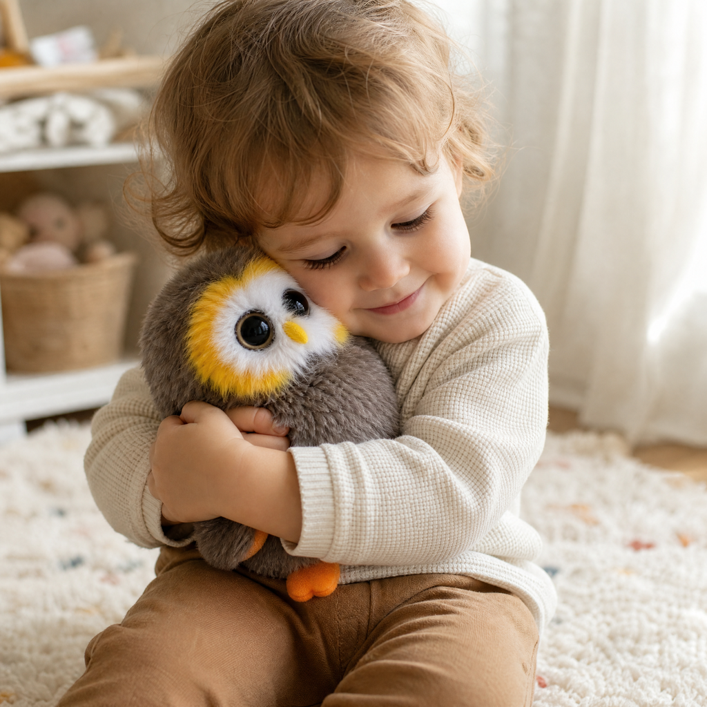 Peluche Gufo Soffice dai Grandi Occhi - Utilizzo cosy in interno