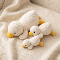 Peluche Anatra Becco Giallo in Cotone Bianco - Dettaglio materiale