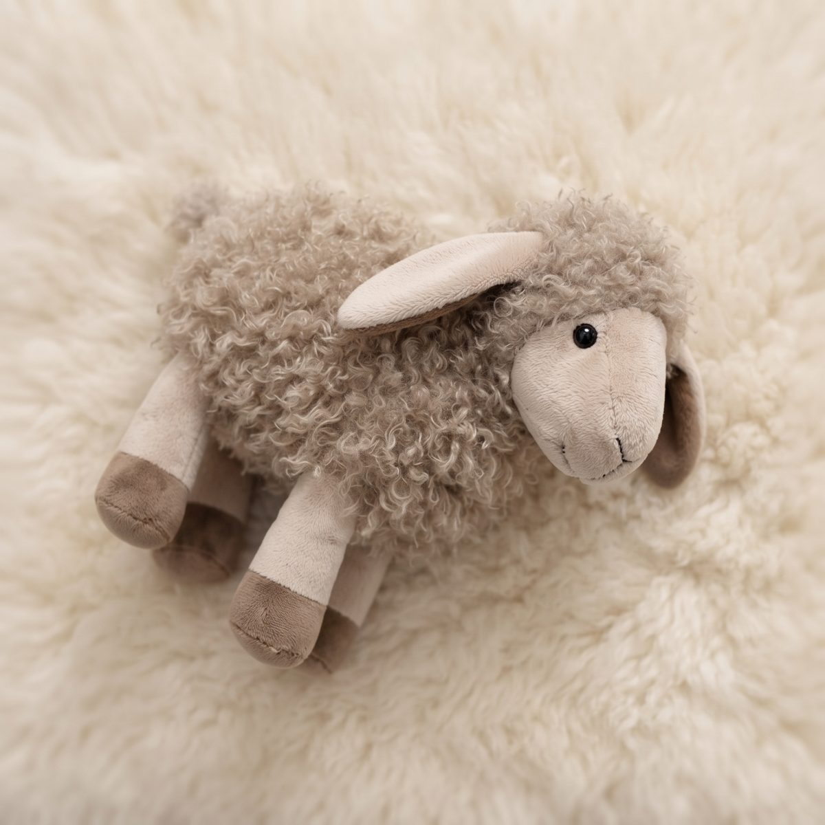 Peluche Pecora Grigia in Cotone - Dettaglio del materiale